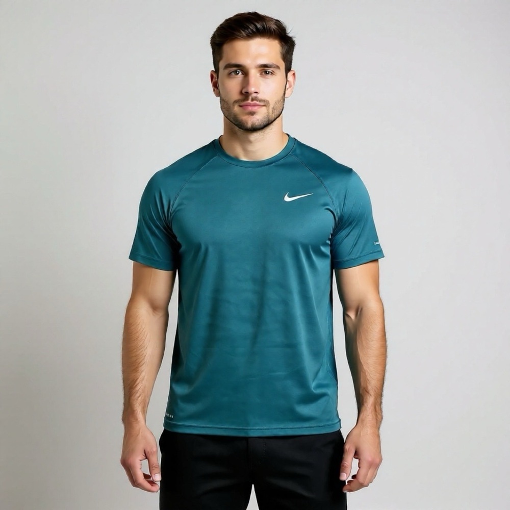 Nike Swim Dri-Fit TShirt Mens Large Stretch Wicking Crew Neck Gym Training